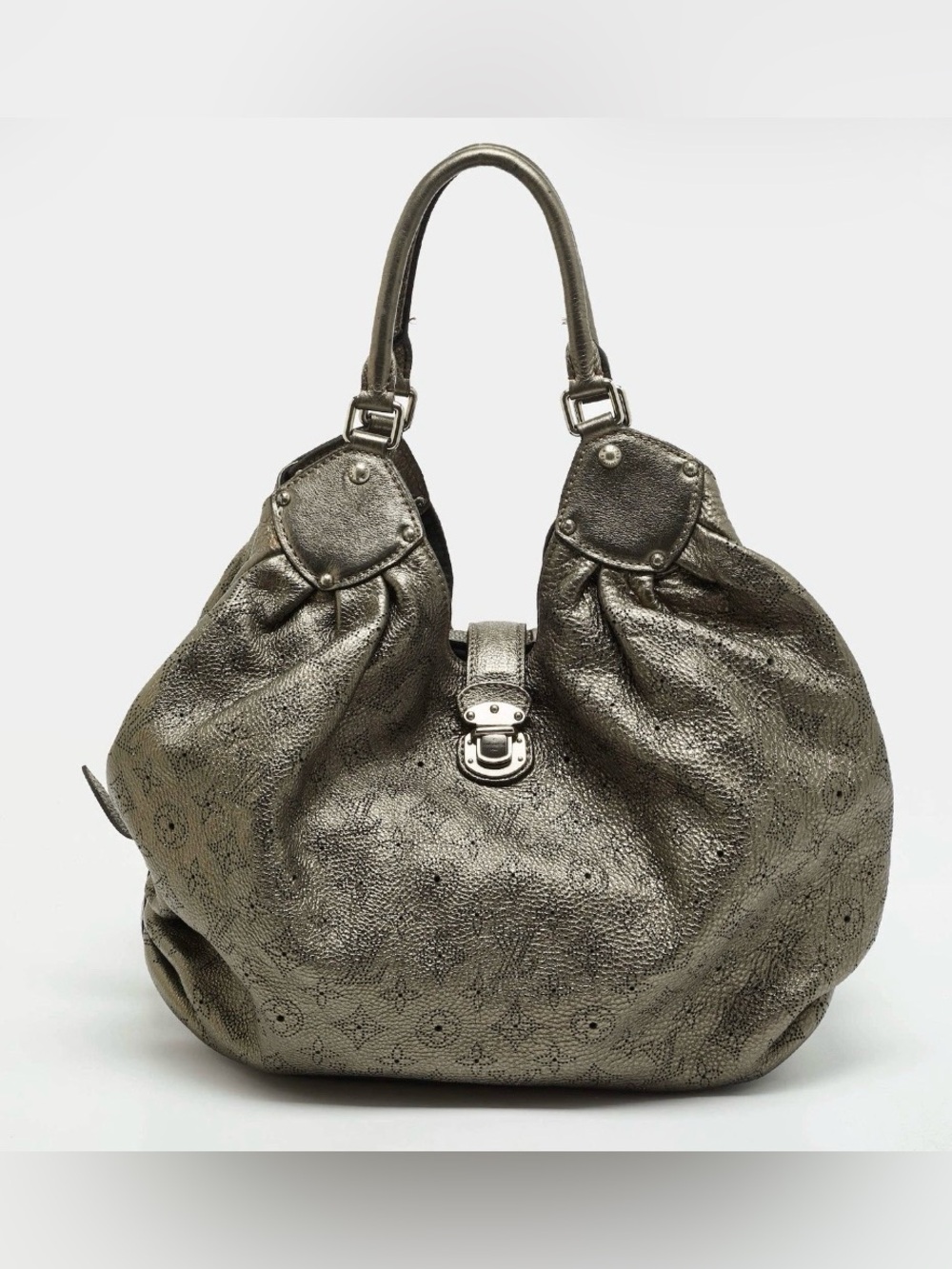 Louis Vuitton Surya XL Metallic Monogram Mahina Leather Bag